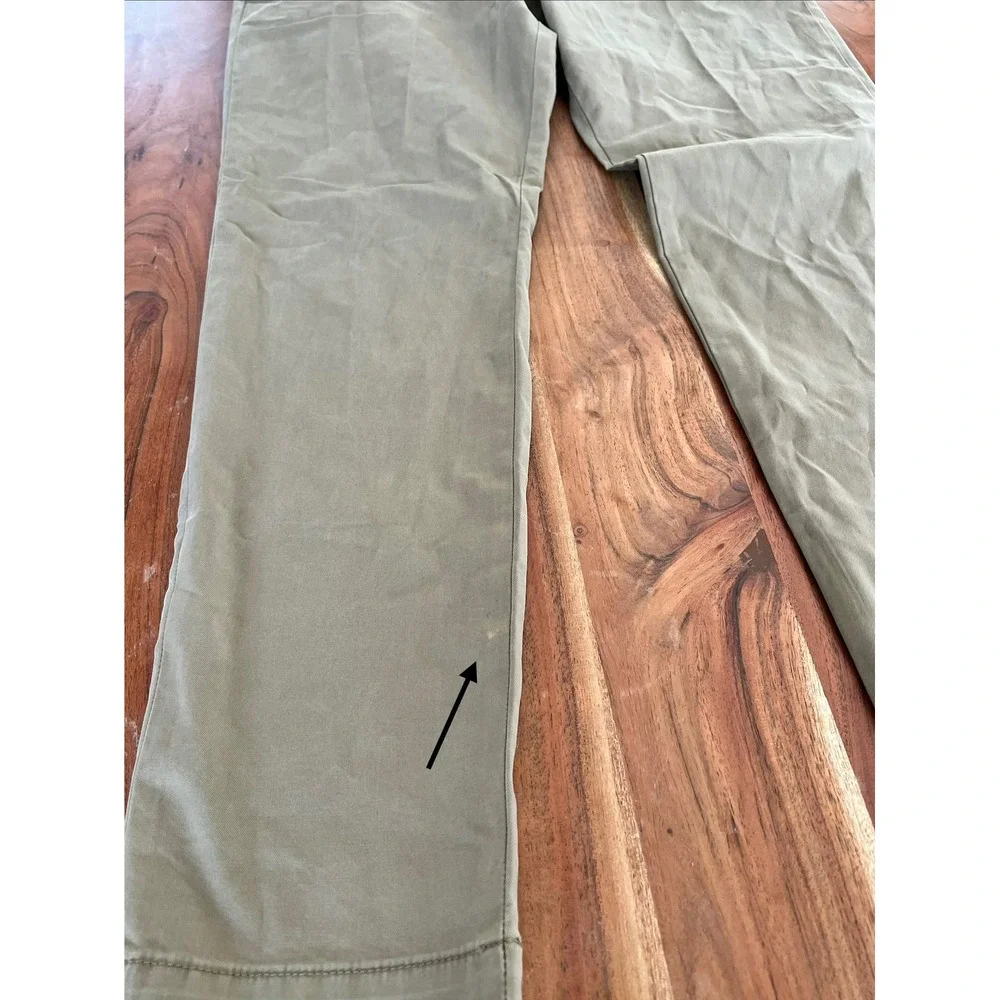 Banana Republic Mens Lived-In Chino Slim Fit Khaki Pants Tan 34x32 NWT